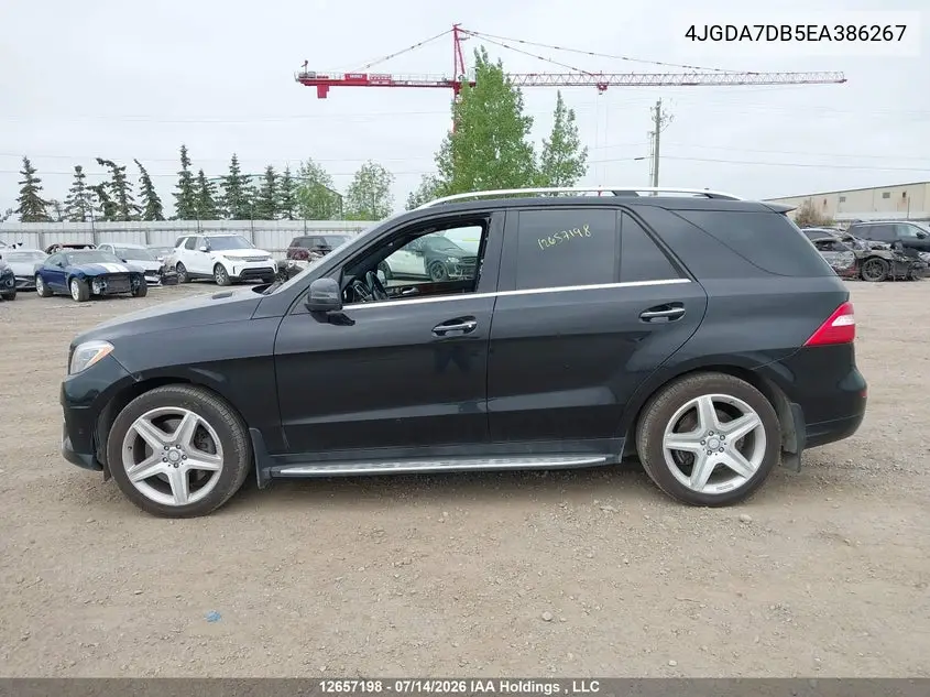 2014 Mercedes-Benz Ml 550 4Matic VIN: 4JGDA7DB5EA386267 Lot: 12657198