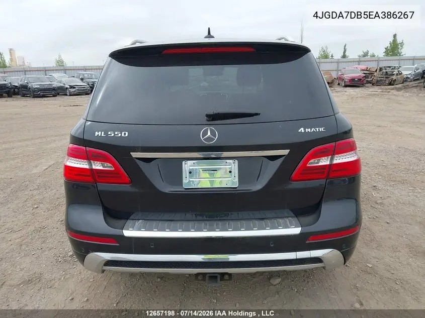 2014 Mercedes-Benz Ml 550 4Matic VIN: 4JGDA7DB5EA386267 Lot: 12657198