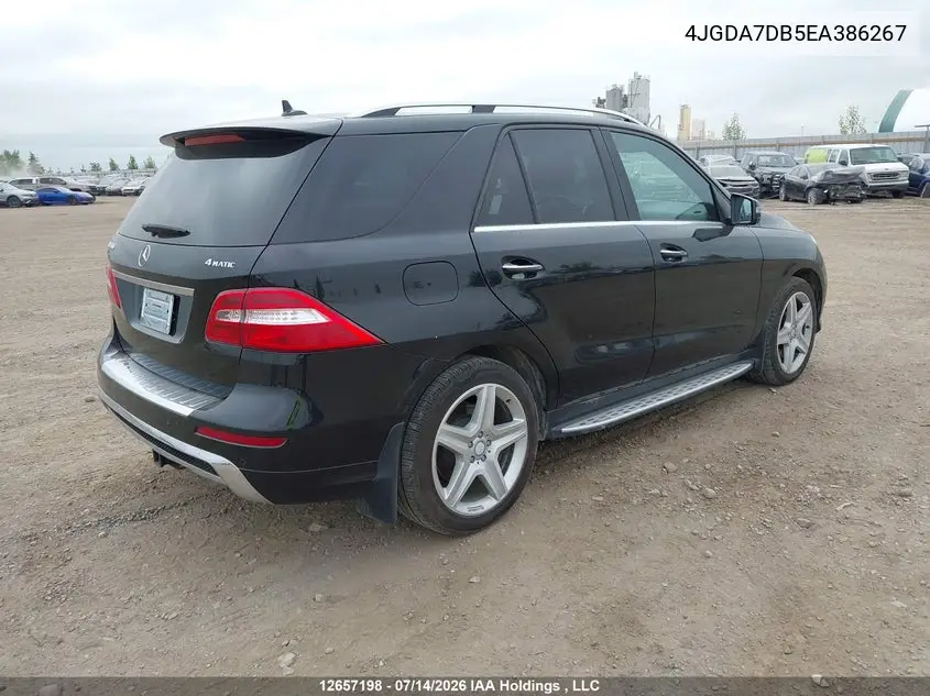 2014 Mercedes-Benz Ml 550 4Matic VIN: 4JGDA7DB5EA386267 Lot: 12657198
