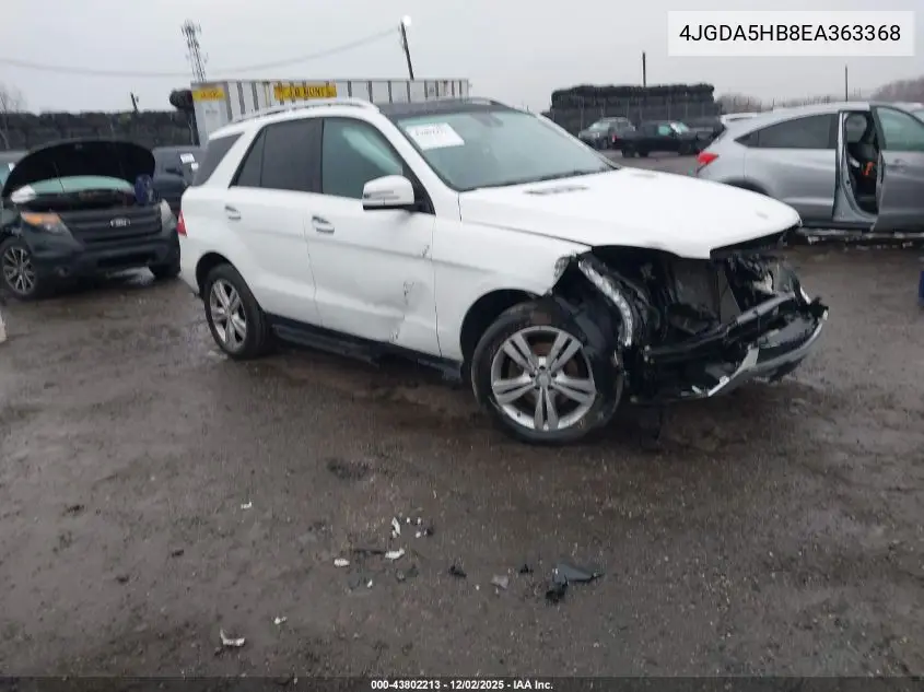 4JGDA5HB8EA363368 2014 Mercedes-Benz Ml 350 4Matic