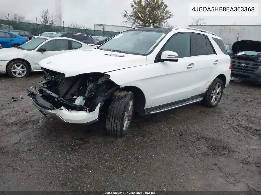 4JGDA5HB8EA363368 2014 Mercedes-Benz Ml 350 4Matic