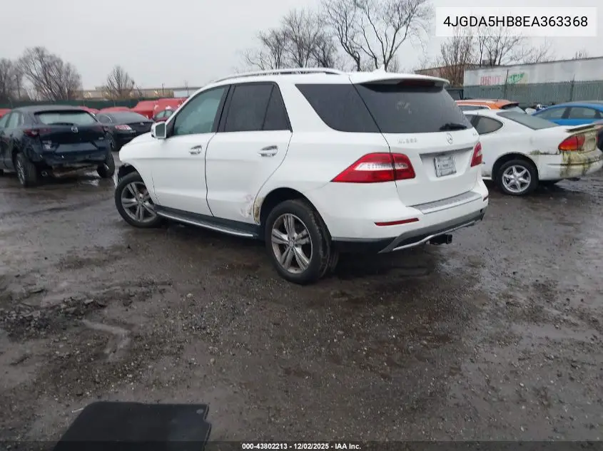 4JGDA5HB8EA363368 2014 Mercedes-Benz Ml 350 4Matic