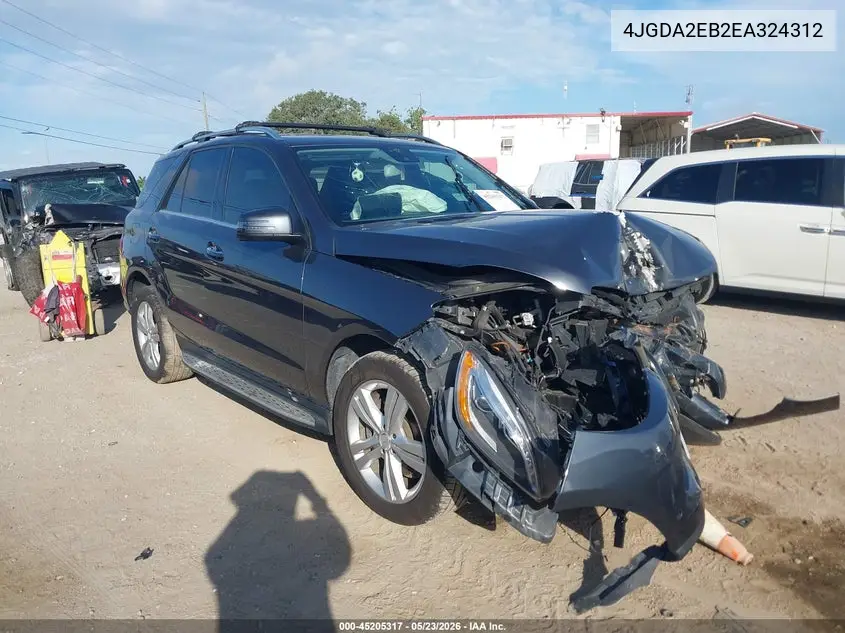 2014 Mercedes-Benz Ml 350 Bluetec 4Matic VIN: 4JGDA2EB2EA324312 Lot: 45205317