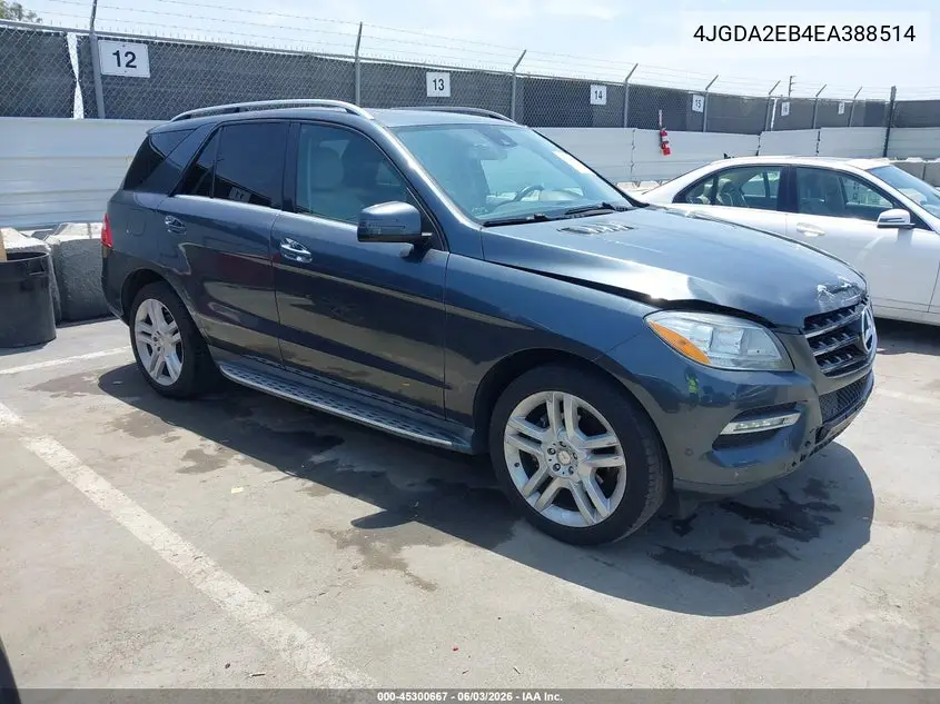 4JGDA2EB4EA388514 2014 Mercedes-Benz Ml 350 Bluetec 4Matic