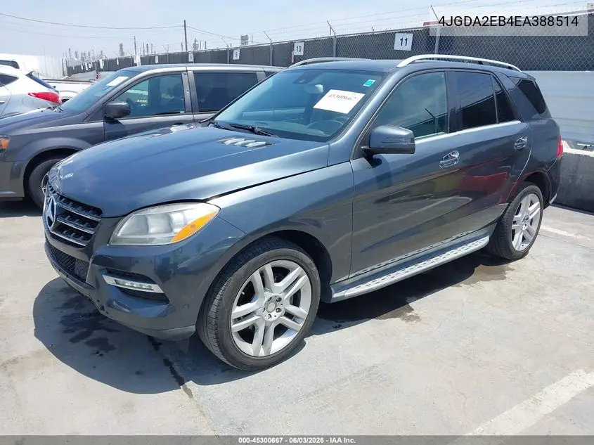 4JGDA2EB4EA388514 2014 Mercedes-Benz Ml 350 Bluetec 4Matic