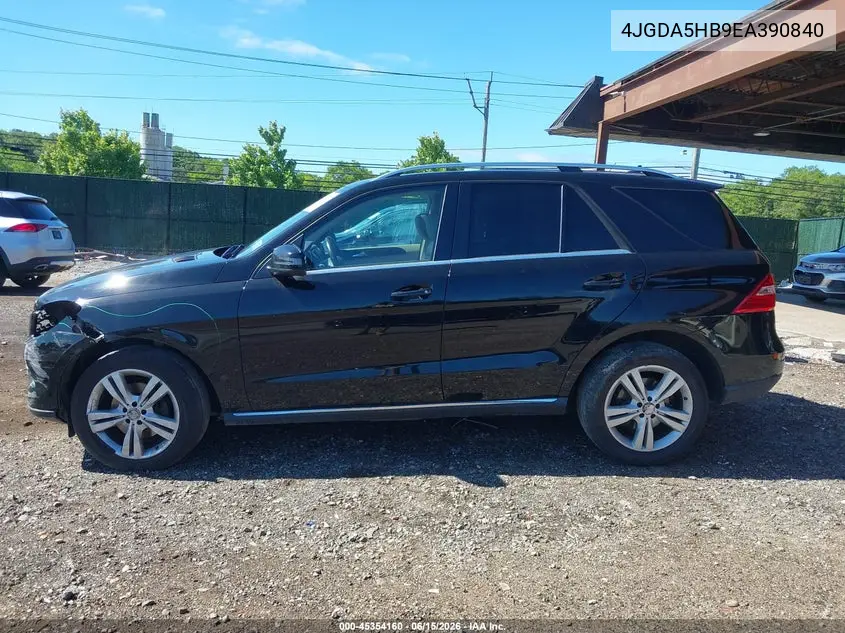 2014 Mercedes-Benz Ml 350 4Matic VIN: 4JGDA5HB9EA390840 Lot: 45354160