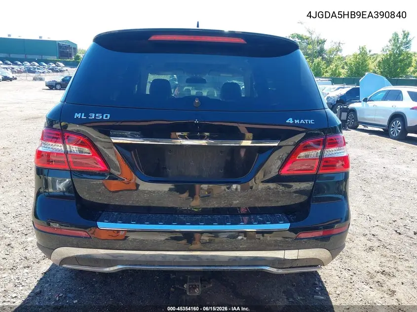 2014 Mercedes-Benz Ml 350 4Matic VIN: 4JGDA5HB9EA390840 Lot: 45354160