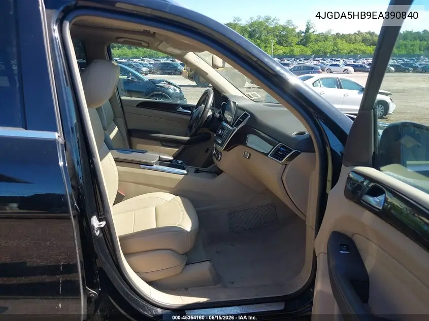 2014 Mercedes-Benz Ml 350 4Matic VIN: 4JGDA5HB9EA390840 Lot: 45354160