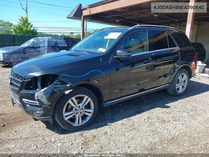 2014 Mercedes-Benz Ml 350 4Matic VIN: 4JGDA5HB9EA390840 Lot: 45354160
