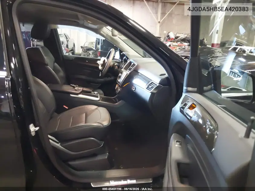 2014 Mercedes-Benz Ml 350 4Matic VIN: 4JGDA5HB5EA420383 Lot: 45401196