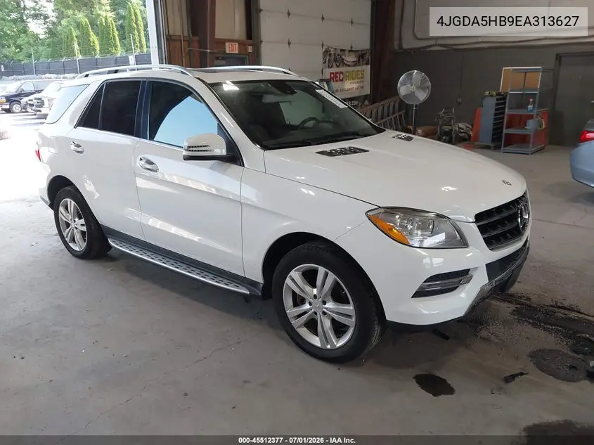 2014 Mercedes-Benz Ml 350 4Matic VIN: 4JGDA5HB9EA313627 Lot: 45512377