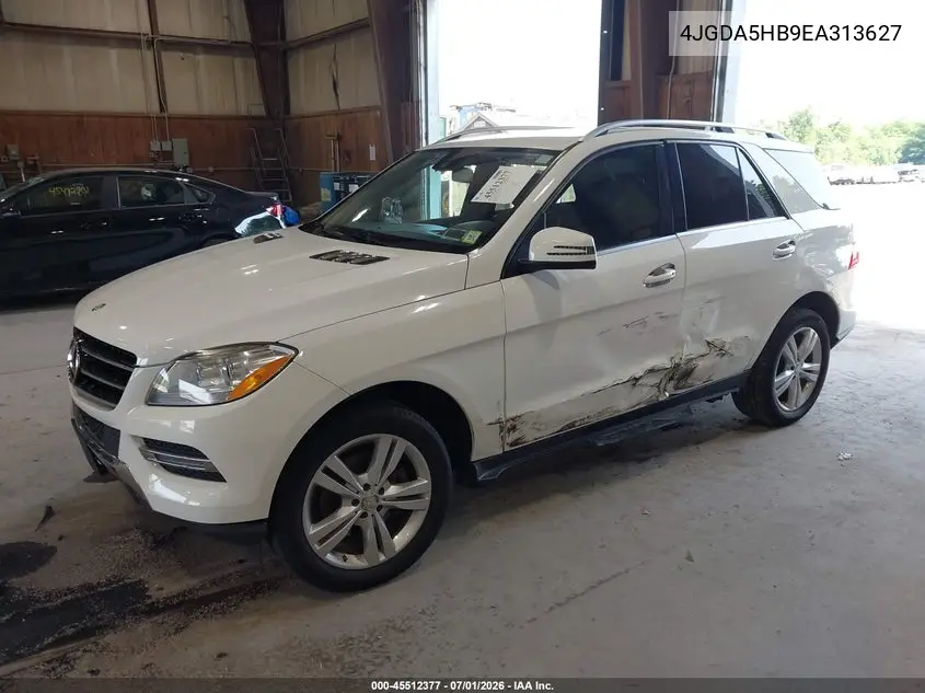 2014 Mercedes-Benz Ml 350 4Matic VIN: 4JGDA5HB9EA313627 Lot: 45512377