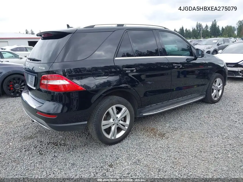 2014 Mercedes-Benz Ml 350 4Matic VIN: 4JGDA5HBXEA275079 Lot: 45527610