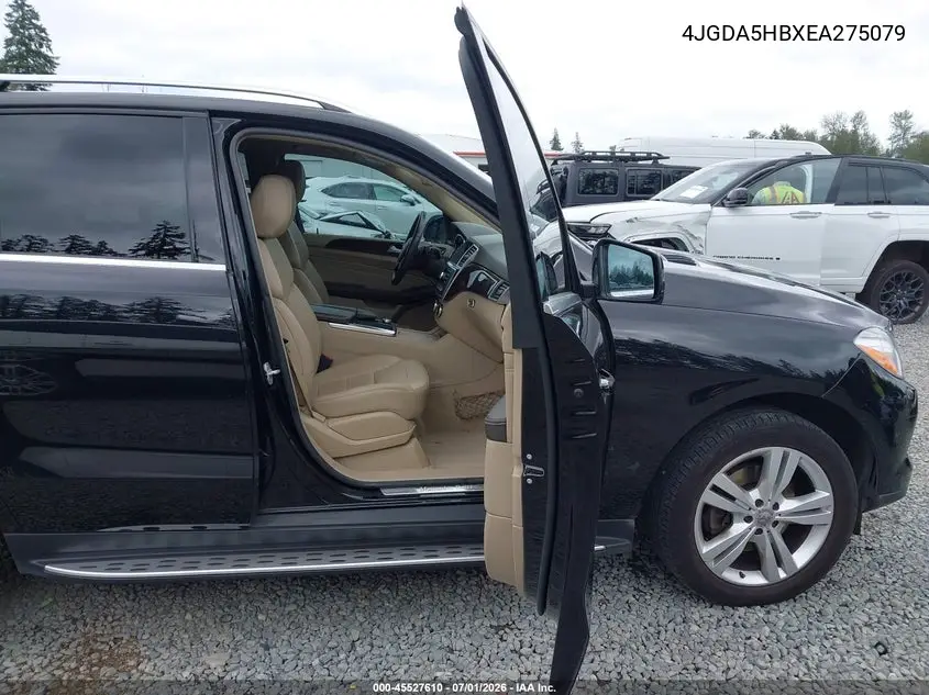 2014 Mercedes-Benz Ml 350 4Matic VIN: 4JGDA5HBXEA275079 Lot: 45527610
