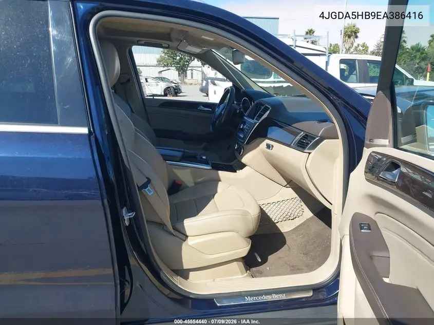 2014 Mercedes-Benz Ml 350 4Matic VIN: 4JGDA5HB9EA386416 Lot: 45554440