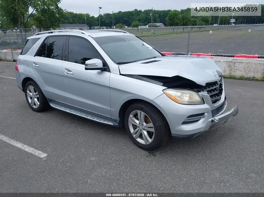 2014 Mercedes-Benz Ml 350 4Matic VIN: 4JGDA5HB3EA345859 Lot: 45560103