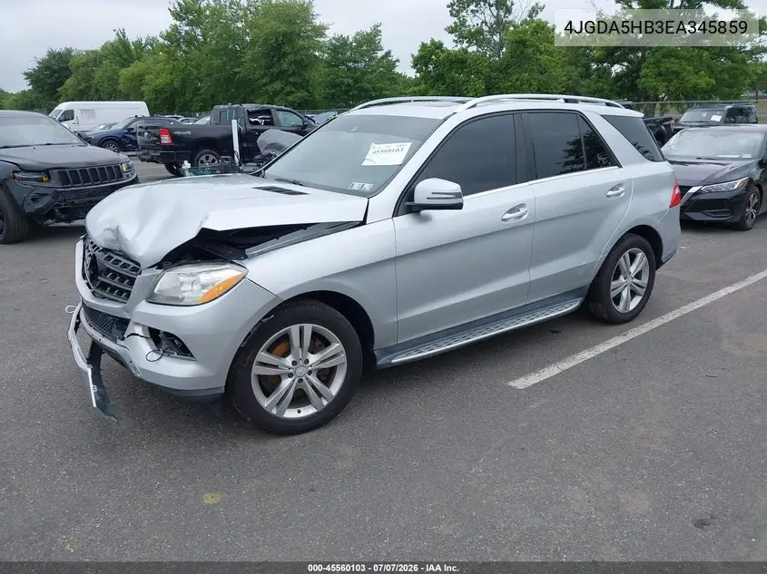 2014 Mercedes-Benz Ml 350 4Matic VIN: 4JGDA5HB3EA345859 Lot: 45560103