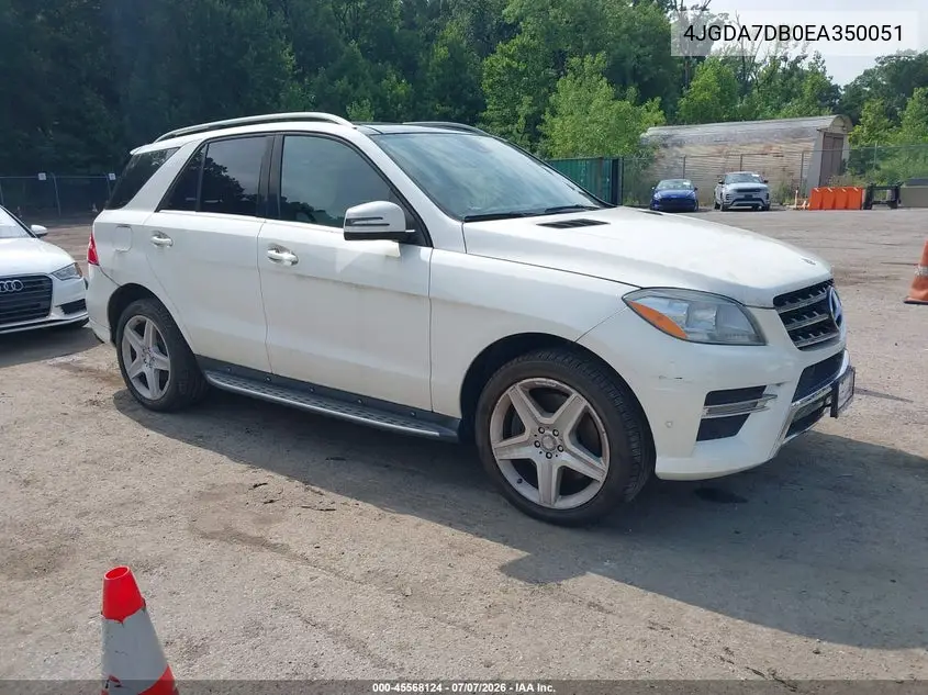2014 Mercedes-Benz Ml 550 4Matic VIN: 4JGDA7DB0EA350051 Lot: 45568124