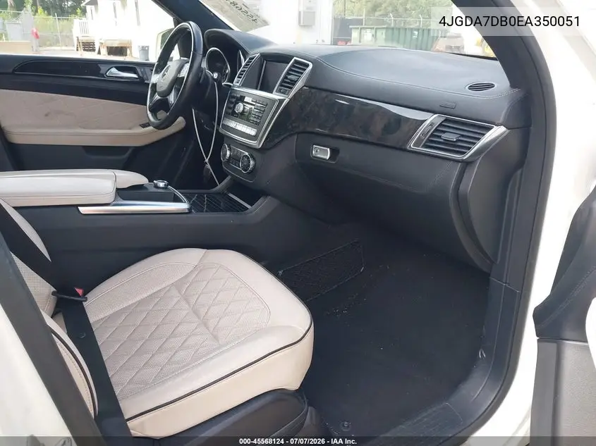 2014 Mercedes-Benz Ml 550 4Matic VIN: 4JGDA7DB0EA350051 Lot: 45568124