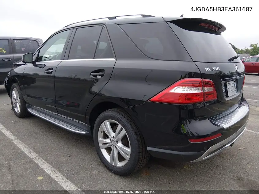 2014 Mercedes-Benz Ml 350 4Matic VIN: 4JGDA5HB3EA361687 Lot: 45568195