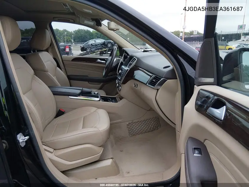 2014 Mercedes-Benz Ml 350 4Matic VIN: 4JGDA5HB3EA361687 Lot: 45568195