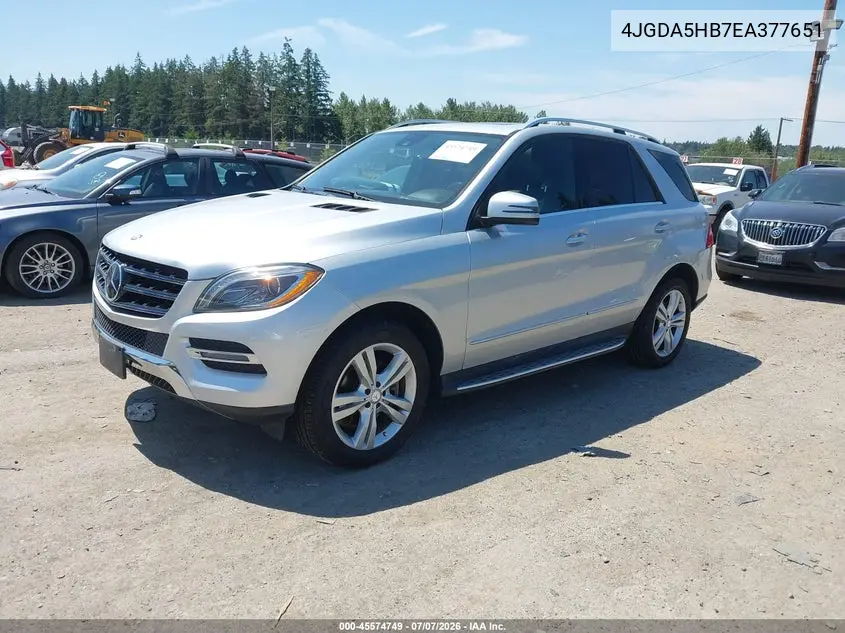 2014 Mercedes-Benz Ml 350 4Matic VIN: 4JGDA5HB7EA377651 Lot: 45574749
