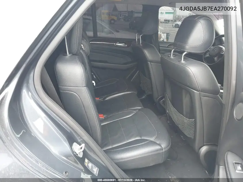 2014 Mercedes-Benz Ml 350 VIN: 4JGDA5JB7EA270092 Lot: 45580691