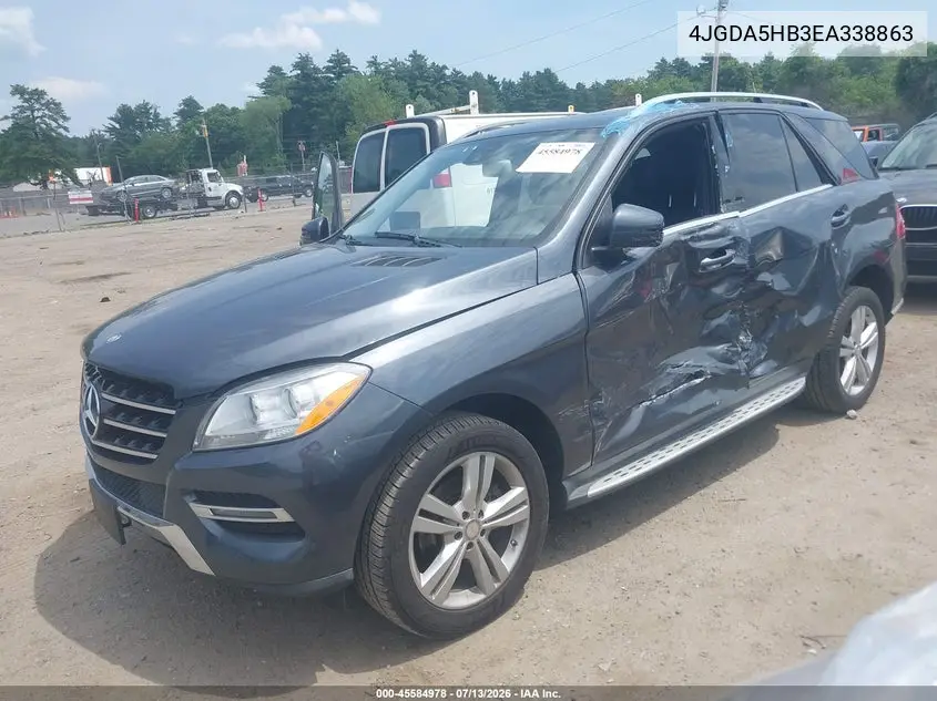2014 Mercedes-Benz Ml 350 4Matic VIN: 4JGDA5HB3EA338863 Lot: 45584978