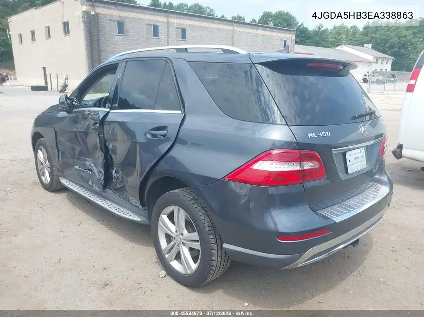 2014 Mercedes-Benz Ml 350 4Matic VIN: 4JGDA5HB3EA338863 Lot: 45584978