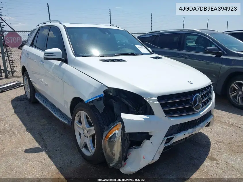 2014 Mercedes-Benz Ml 550 4Matic VIN: 4JGDA7DB9EA394923 Lot: 45590393