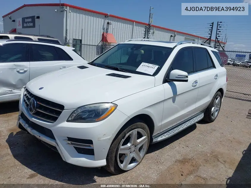 2014 Mercedes-Benz Ml 550 4Matic VIN: 4JGDA7DB9EA394923 Lot: 45590393