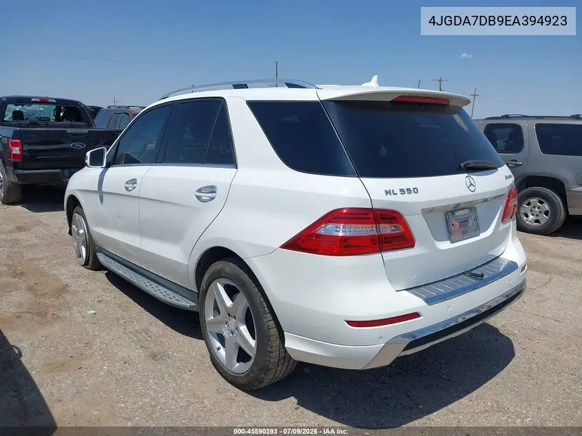 2014 Mercedes-Benz Ml 550 4Matic VIN: 4JGDA7DB9EA394923 Lot: 45590393