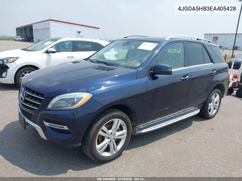 2014 Mercedes-Benz Ml 350 4Matic VIN: 4JGDA5HB3EA405428 Lot: 45638669