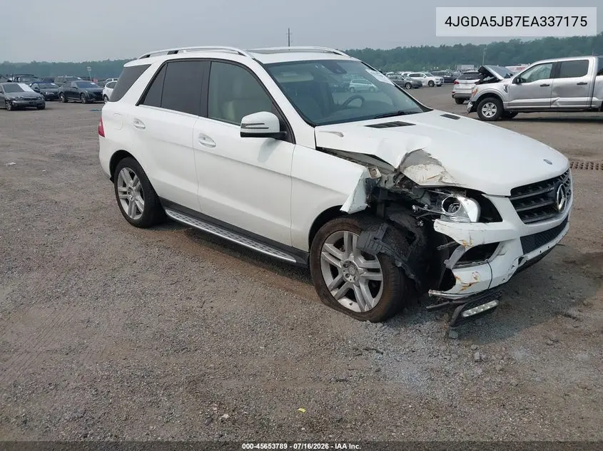 2014 Mercedes-Benz Ml 350 VIN: 4JGDA5JB7EA337175 Lot: 45653789