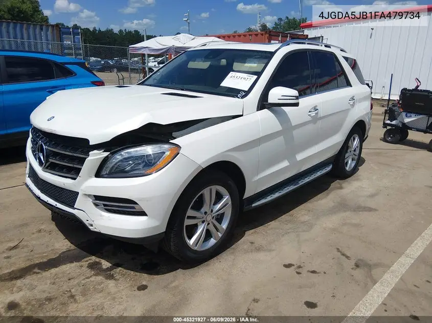 2015 Mercedes-Benz Ml 350 VIN: 4JGDA5JB1FA479734 Lot: 45321927