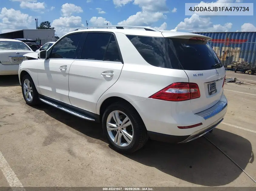 2015 Mercedes-Benz Ml 350 VIN: 4JGDA5JB1FA479734 Lot: 45321927