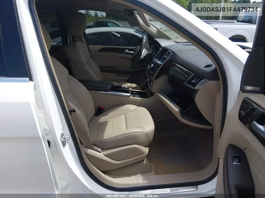 2015 Mercedes-Benz Ml 350 VIN: 4JGDA5JB1FA479734 Lot: 45321927