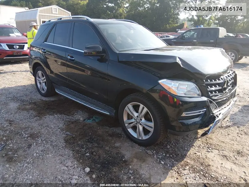 2015 Mercedes-Benz Ml 350 VIN: 4JGDA5JB7FA616174 Lot: 45530838
