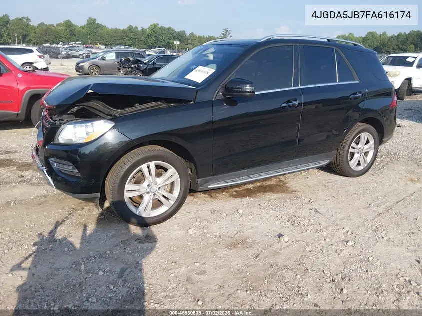 2015 Mercedes-Benz Ml 350 VIN: 4JGDA5JB7FA616174 Lot: 45530838