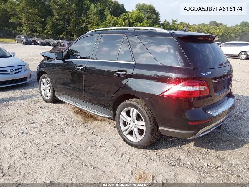 2015 Mercedes-Benz Ml 350 VIN: 4JGDA5JB7FA616174 Lot: 45530838