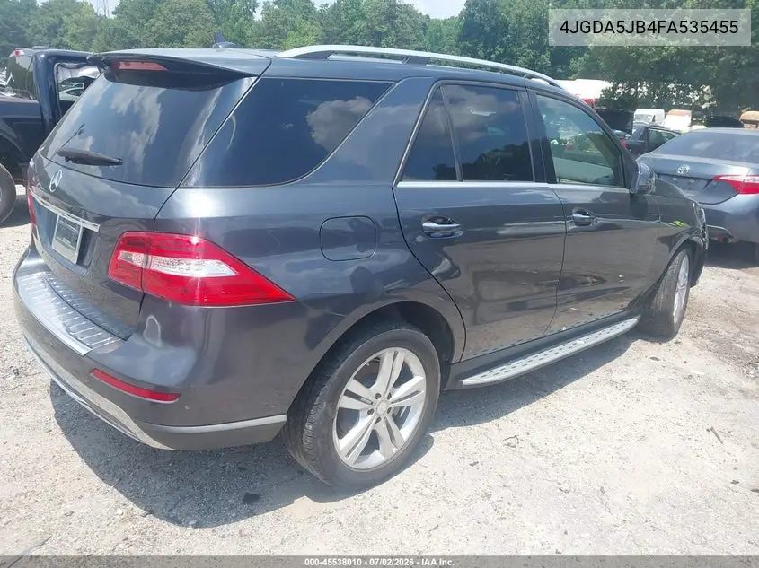 2015 Mercedes-Benz Ml 350 VIN: 4JGDA5JB4FA535455 Lot: 45538010