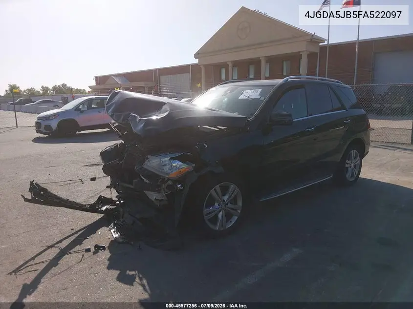 2015 Mercedes-Benz Ml 350 VIN: 4JGDA5JB5FA522097 Lot: 45577256