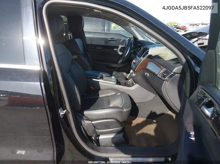 2015 Mercedes-Benz Ml 350 VIN: 4JGDA5JB5FA522097 Lot: 45577256