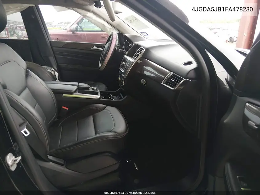 2015 Mercedes-Benz Ml 350 VIN: 4JGDA5JB1FA478230 Lot: 45597524