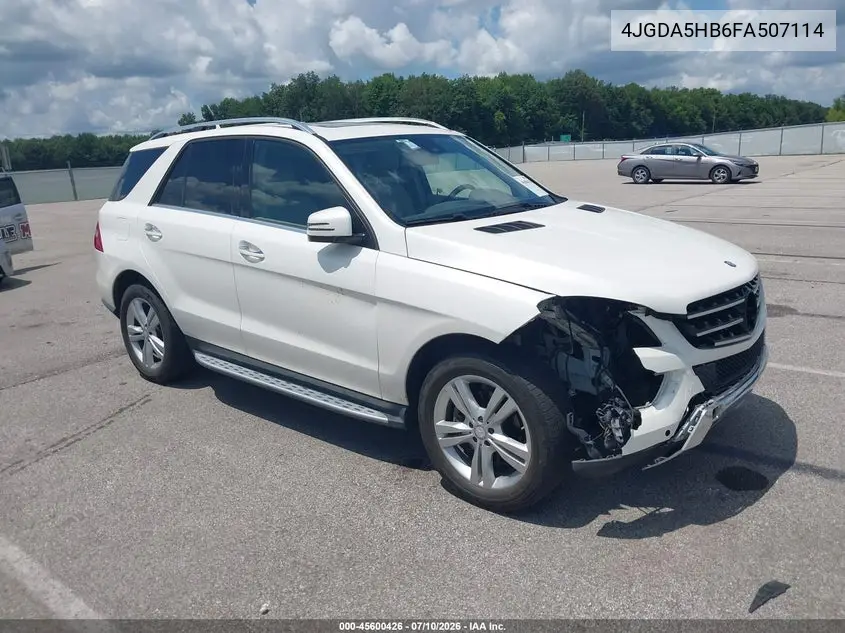 2015 Mercedes-Benz Ml 350 4Matic VIN: 4JGDA5HB6FA507114 Lot: 45600426