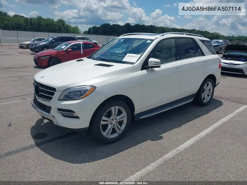 2015 Mercedes-Benz Ml 350 4Matic VIN: 4JGDA5HB6FA507114 Lot: 45600426
