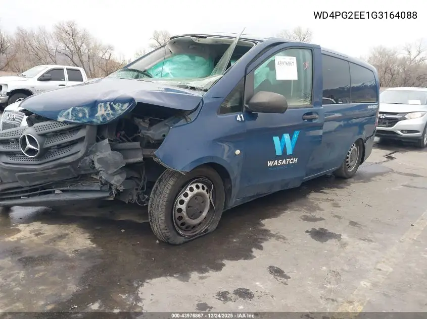 2016 Mercedes-Benz Metris VIN: WD4PG2EE1G3164088 Lot: 43976867