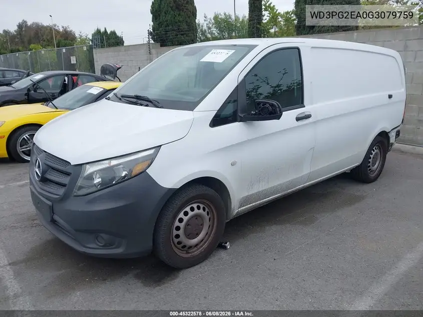 2016 Mercedes-Benz Metris VIN: WD3PG2EA0G3079759 Lot: 45322578