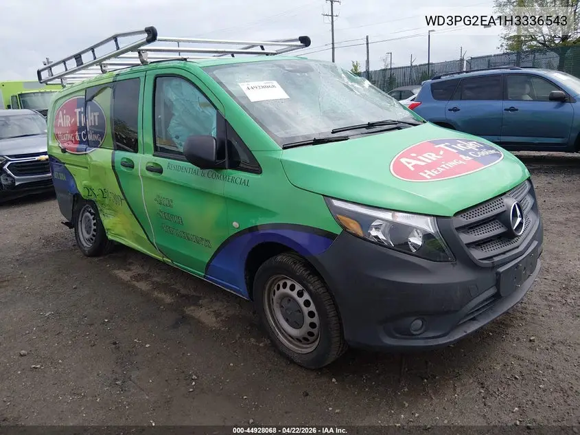 2017 Mercedes-Benz Metris VIN: WD3PG2EA1H3336543 Lot: 44928068
