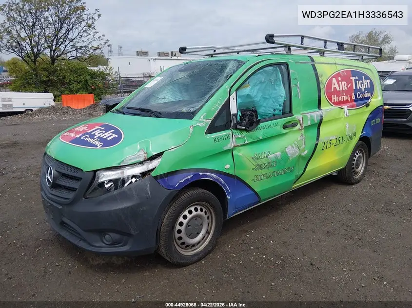 2017 Mercedes-Benz Metris VIN: WD3PG2EA1H3336543 Lot: 44928068